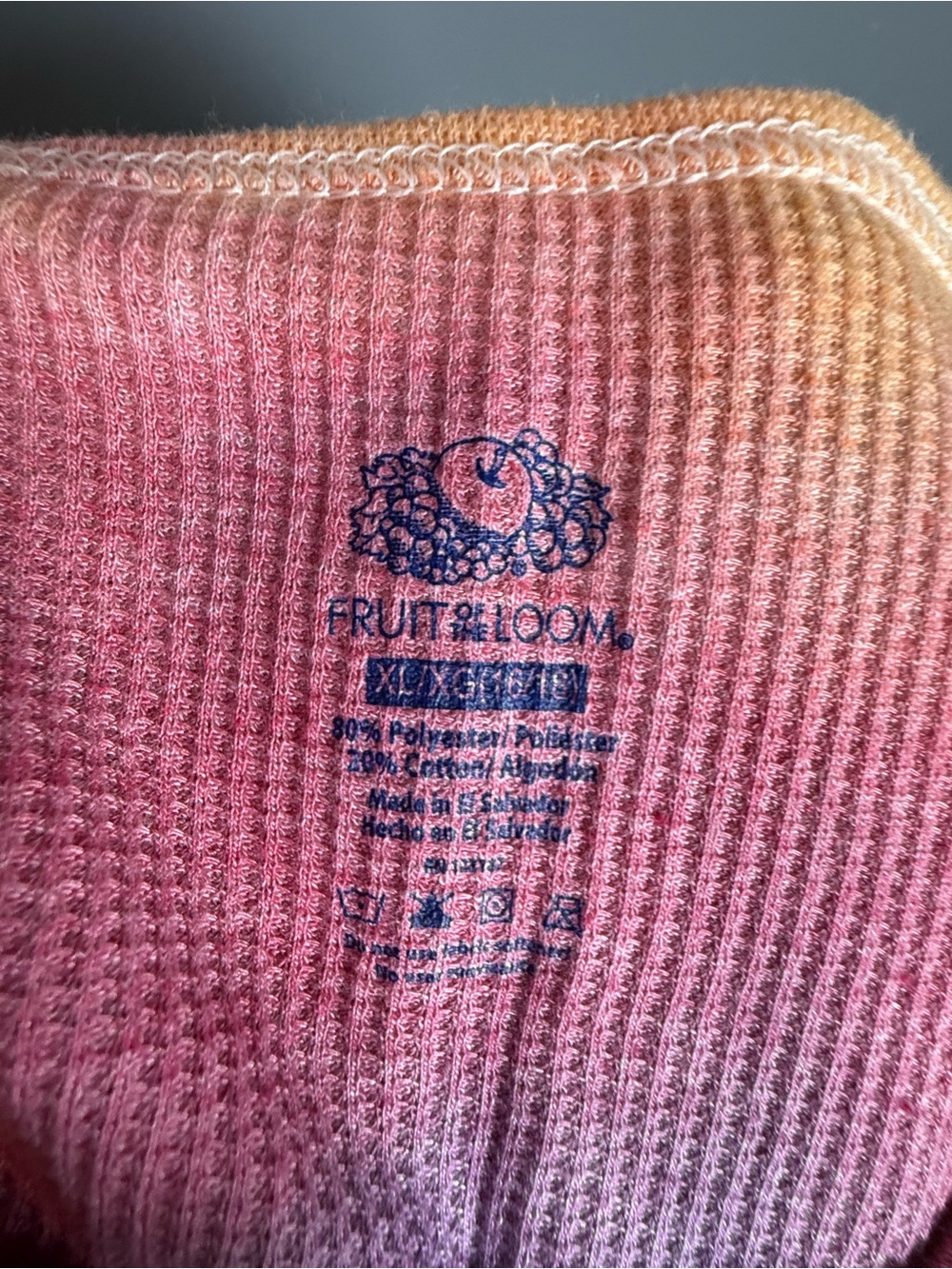 Fruit of the Loom Women's XL (16/18) Waffle Knit Thermal Pajama Set - Picture 5 of 5